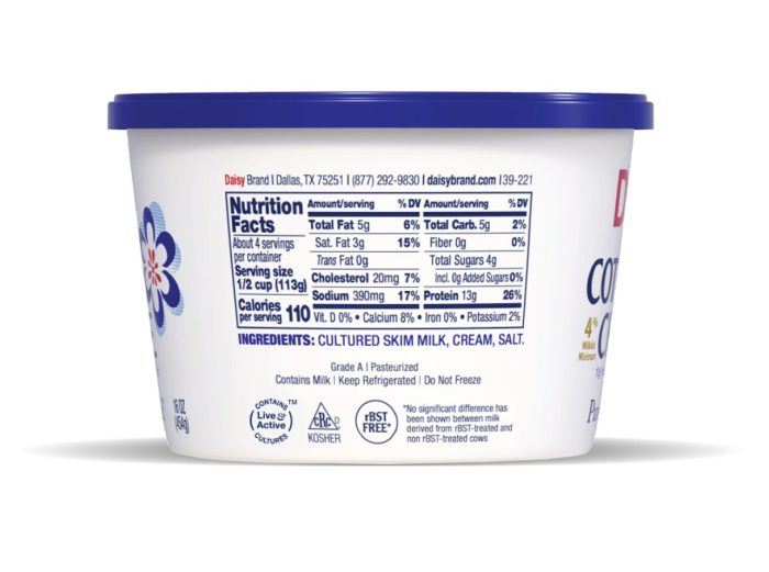 Cottage cheese nutrition facts